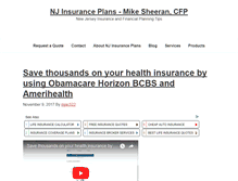 Tablet Screenshot of newjerseyinsuranceplans.com